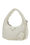 Prada Chalk Nappa Leather Mini Prada Soft Handbag