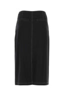 Low Classic Black Crepe Skirt