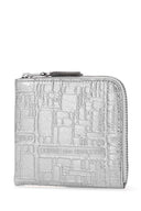 Comme Des Garcons Silver Leather Card Holder