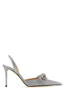 Mach&Mach Silver Fabric Pumps