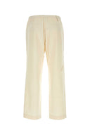 Pantalone miscela viscosa crema nanushka