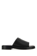 Salvatore Ferragamo Black Nappa Leder -Pantoffeln