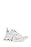Salvatore Ferragamo White Tech Strick Nima Sneakers