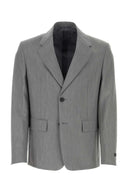 Prada Melange Grey Woll Blazer Blazer