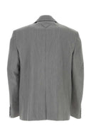 Prada Melange Grey Woll Blazer Blazer