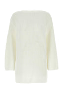 Salvatore ferragamo cotone bianco maglione