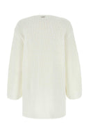 Salvatore ferragamo cotone bianco maglione