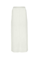 Gonna di cotone bianco salvatore ferragamo