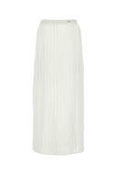Gonna di cotone bianco salvatore ferragamo