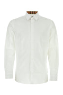 Burberry White Stretch Poplin Shirt