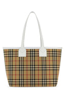 Burberry Embroidered Canvas London Shopping Bag