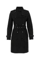 Burberry Black Polyester Trench Coat