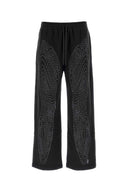 Aus weiße schwarze Baumwolljogger