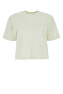 Off White Elfenbein Baumwolle Übergroße T -Shirt