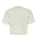Off White Elfenbein Baumwolle Übergroße T -Shirt