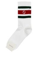 Weiße Gucci-Socken aus Stretch-Baumwollmischung