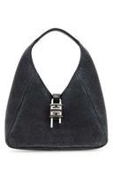 Givenchy Black Denim Mini G Hobo Handbag