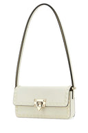 Valentino Garavani Ivory Leather Rockstud Shoulder Bag
