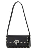 Valentino Garavani Black Leather Rockstud Shoulder Bag