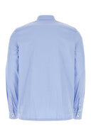 Camicia poplin blu in polvere Prada