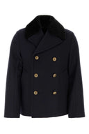 Prada Dark Blue Felt Coat