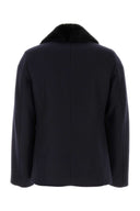 Prada Dark Blue Felt Coat