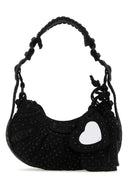 Balenciaga Embellished Denim Le Cagole Xs Shoulder Bag