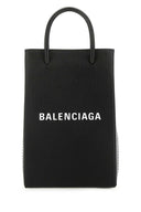 Balenciaga Black Leather Phone Case