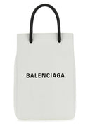 Balenciaga White Leather Phone Case