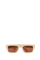 Alexander McQueen Elfenbein Acetat Sonnenbrille