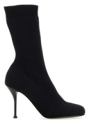 Alexander McQueen Black Stretch Nylon -Knöchelstiefel