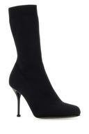 Alexander McQueen Black Stretch Nylon -Knöchelstiefel