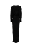 Saint Laurent Black Viscose Long Dress