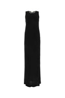 Saint Laurent Black Viskose Langes Kleid