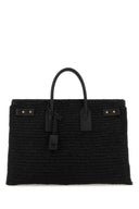 Saint Laurent Black Raffia Medium Sac De Jour Shopping Bag