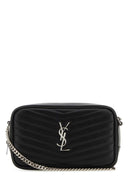 Saint Laurent Black Leather Mini Lou Crossbody Bag