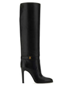 Saint Laurent Diane-Stiefel aus schwarzem Leder