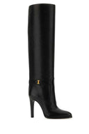 Saint Laurent Diane-Stiefel aus schwarzem Leder