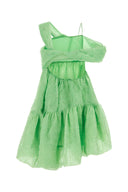 Cecilie Bahnsen Green Silk Blend Soon Mini Dress