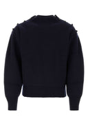 Salvatore Ferragamo Midnight Blue Wool Blend Sweater