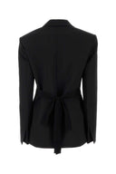 Nensi Dojaka Black Stretch Wool Blazer