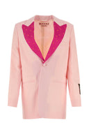 Blazer di lana rosa chiaro Marni