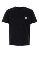 Carhartt WIP黑色棉花 S/S 口袋T恤