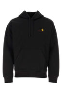 Carhartt Wip Black Cotton Hooded American Script Sweat