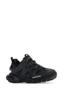 Balenciaga Black Mesh and Rubber Track Sneakers