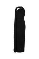 Loewe Black Satin Long Dress
