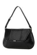 Amina Muaddi Black Leather Ami Handbag
