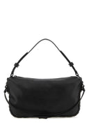Off White Black Leather Biker Tire Shoulder Bag