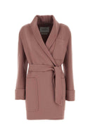 Max Mara Antiqued Pink Wool Blend Ughetta Coat