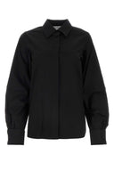 Max Mara Black Stretch Poplin Pagina Shirt